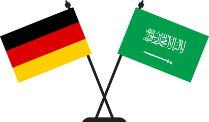 Germany & Saudi Friendship Flag