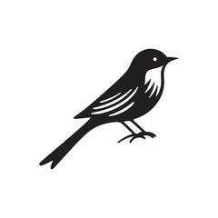 bird silhouette: Surreal Avian Dreams, Fantasy Flyers, and Imaginative Bird Silhouette Creations - Minimallest bird black vector
