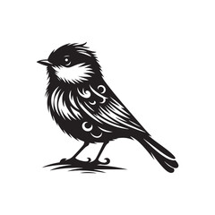 bird silhouette: Galactic Albatross, Starry Night Flyers, and Cosmic Avian Elegance in Stellar Silhouettes - Minimallest bird black vector
