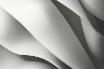 Fluid white shapes background, abstract