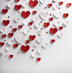 A beautiful cascade of red hearts, perfect for expressing love and affection on special occasions