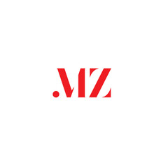 MZ   logo design template vector designe
