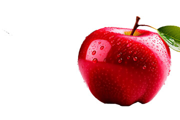 a ripe apple in a white background