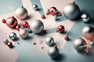 christmas golden balls and decoration in the board abstract backgrounds  