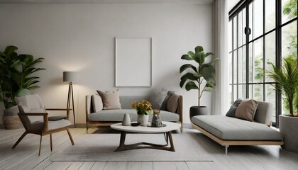 Naklejka na ściany i meble modern living room interior