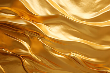 Goldwellen: Elegante wellenförmige Oberflächenstruktur aus edlem Metall für modernes Design