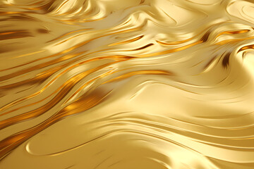 Goldwellen: Elegante wellenförmige Oberflächenstruktur aus edlem Metall für modernes Design