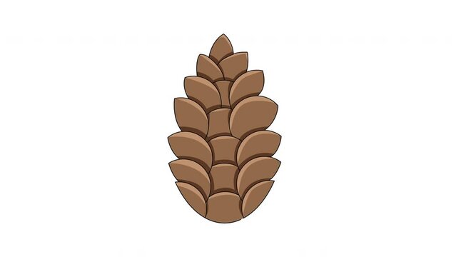 Animation forms a pine cone icon