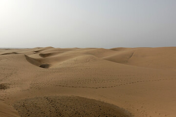 View to Maspalomas dunes, Gran Canary, Spain. 