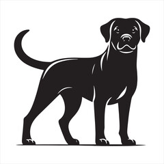 Dog Silhouette - Regal Setters, Pointing Breeds, and Hunting Dogs Immortalized in Noble Silhouette Forms - Minimallest dog black vector
 - obrazy, fototapety, plakaty