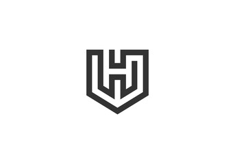  Letter H shield logo vector designs