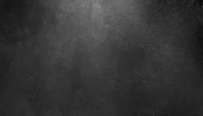 Dekokissen black wall rough texture background concrete floor or old grunge backdrop illuminated by sun ray close up of dark graphite surface for modern background design concept of textures and background © RichieS