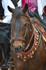 Saint Antioco, Sardinia - 04.16.2018: Religious procession of Sant'Antioco