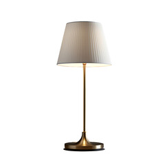 Obraz premium Elegant white lamp for table featuring a refined design with clean lines and subtle details. 