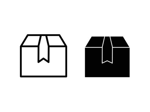 package box icon vector on white background