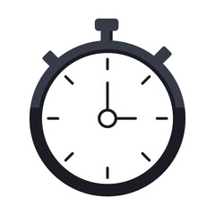 Blank timer illustration. Time, stopwatch, alarm clock, clock, second, hour, minute, countdown, chronometer, hands, mechanism. Vector icons for business and advertising