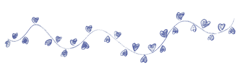 Pencil drawing purple heart isolated on transparent background.