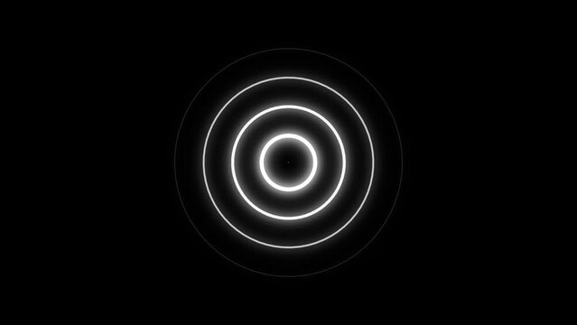 Abstract radio waves and radar screen background animation 