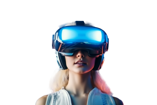 Magnificent Men playing virtual isolated on transparent background
