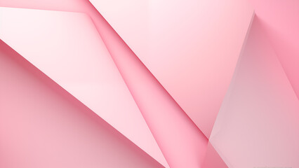 Obraz premium Elegant Flat 2D Background with Pastel Pink and Gold Geometric Shapes