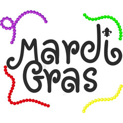  Mardi Gras Letters - obrazy, fototapety, plakaty