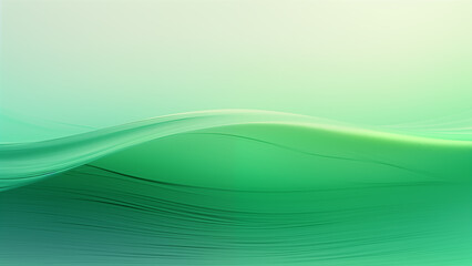 Gradient Glass Geometric Shapes on Green Beach Color Wallpaper