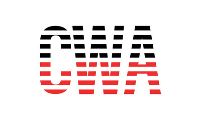 CWA three initial letter iconic line negative space minimal logo design vector template. monogram, abstract, wordmark, business, typography, minimalist, brand, company, flat, modern, unique, simple