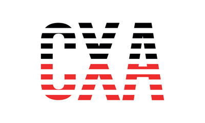 CXA three initial letter iconic line negative space minimal logo design vector template. monogram, abstract, wordmark, business, typography, minimalist, brand, company, flat, modern, unique, simple