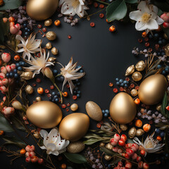 1:1 Eggs and bunnies mark the arrival of Easter, commemorating the resurrection of Jesus and spring.for backgrounds screens greeting card or other High quality printing projects.