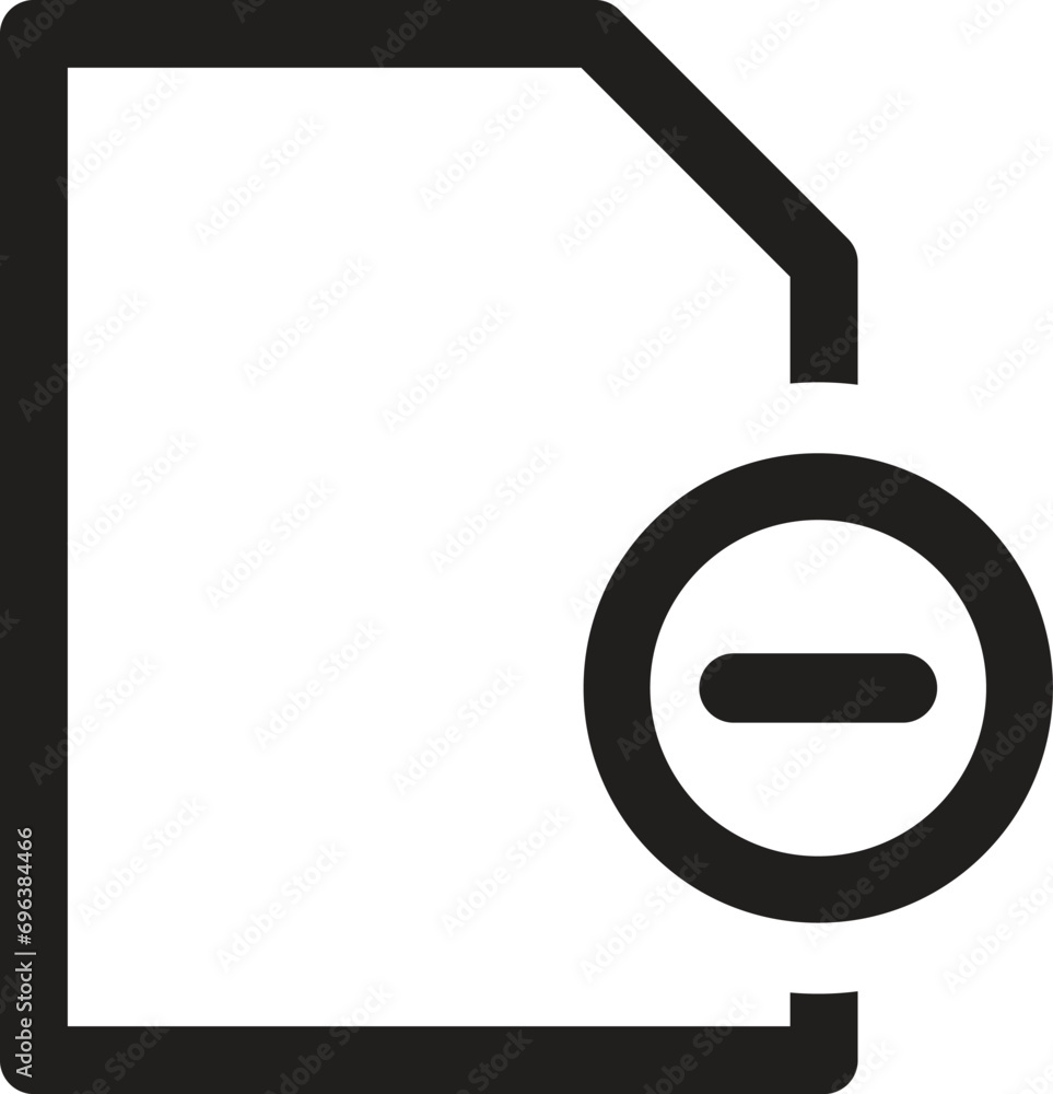 Poster delete document icon vector isolated on white background . not accepted document icon