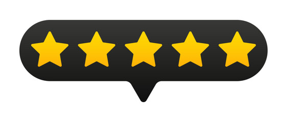 Five stars illustration. Favorites, rating, rating, reviews, score, quality, award. Vector icons for business and advertising