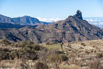 landscape with mountains and clouds canary island