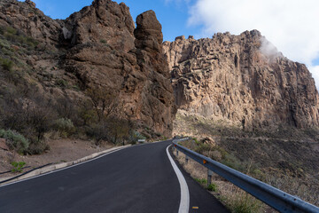 road to the mountains canary island