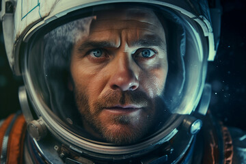Created with generative ai tools astronaut portrait exploring deep space discover new planet