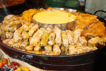 Traditional gastronomy festival - Romanian holiday street food buffet Timișoara Romania