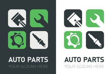 Autoteile, Autowerkstatt, Autoservice - Logo, Firmenzeichen