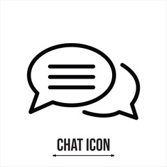 Chat Icon Vector Symbol Design Illustration. Black icon in white background