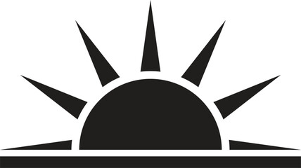 Sunset icon in trendy style isolated on white background . Vector illustration