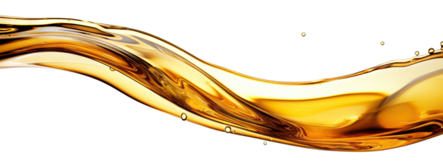 Golden oil splash, cut out