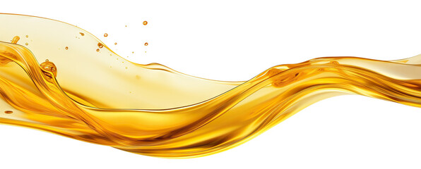 Golden oil splash, cut out