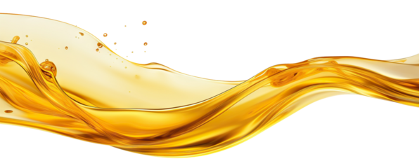 Golden oil splash, cut out