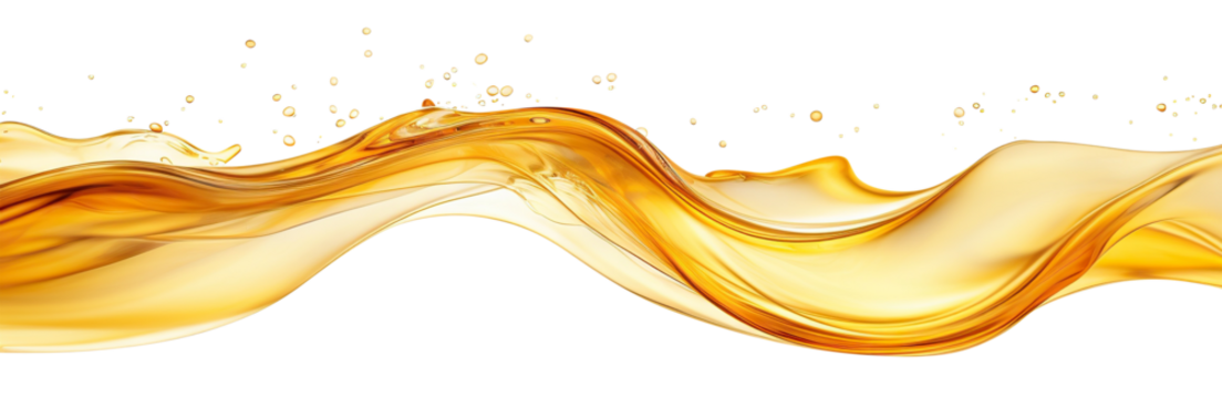 Golden oil splash, cut out