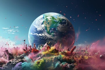 Another World coming soon. Sci-Fi abstract backgrounds. Extraterrestrial landscape of distant...