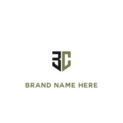 Obraz premium BC logo. B C design. White BC letter. BC, B C letter logo design. Initial letter BC linked circle uppercase monogram logo. B C letter logo vector design. 