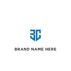 Obraz premium BC logo. B C design. White BC letter. BC, B C letter logo design. Initial letter BC linked circle uppercase monogram logo. B C letter logo vector design. 