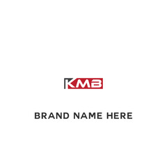 KMB logo. K M B design. White KMB letter. KMB, K M B letter logo design. Initial letter KMB linked circle uppercase monogram logo. K M B letter logo vector design.	
