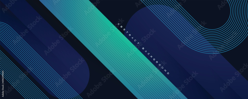 Poster abstract blue gradient geometric background. modern shape texture design vector.