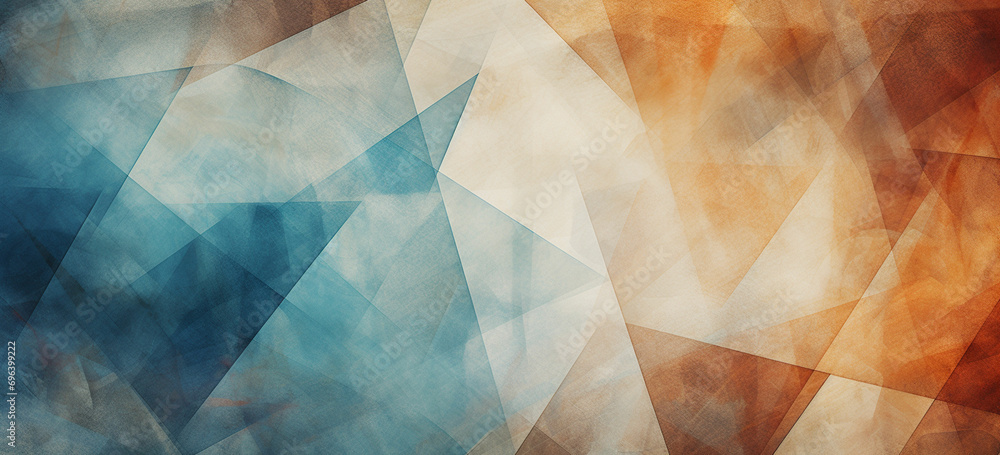 Poster a canvas texture with abstract geometric shapes, adding an artistic and modern touch to the surface