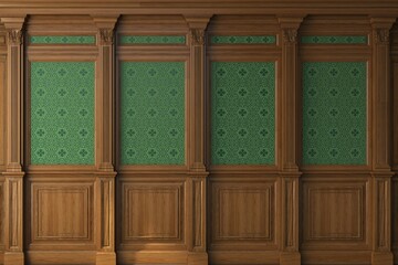 Cabinet wall background wood panels - obrazy, fototapety, plakaty