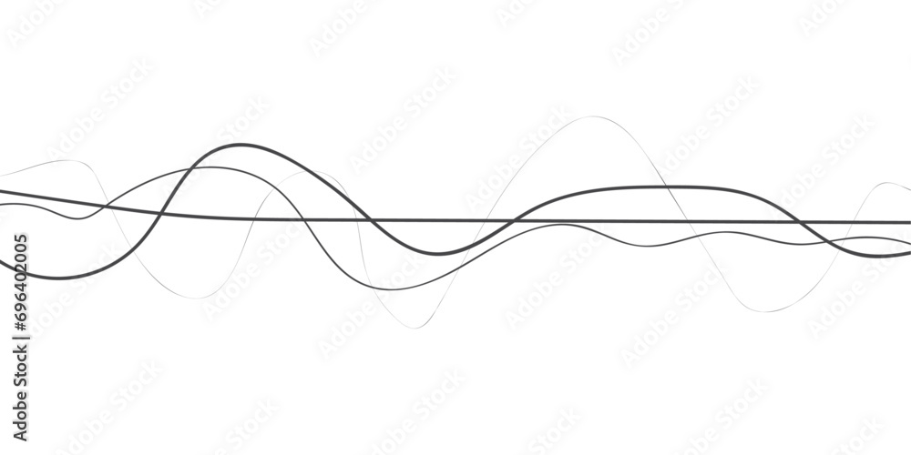 Sticker abstract continuous lines drawing on white as background